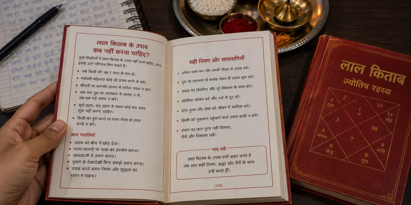 लाल किताब के उपाय कब नहीं करना चाहिए? गलतियां और सावधानियां