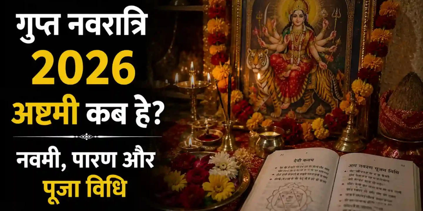 गुप्त नवरात्रि 2026 अष्टमी कब है? नवमी, पारण और पूजा विधि