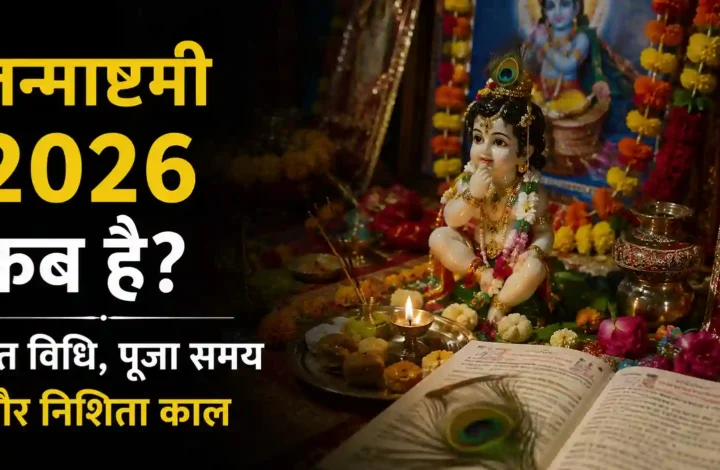 जन्माष्टमी 2026 कब है? व्रत विधि, पूजा समय और निशिता काल